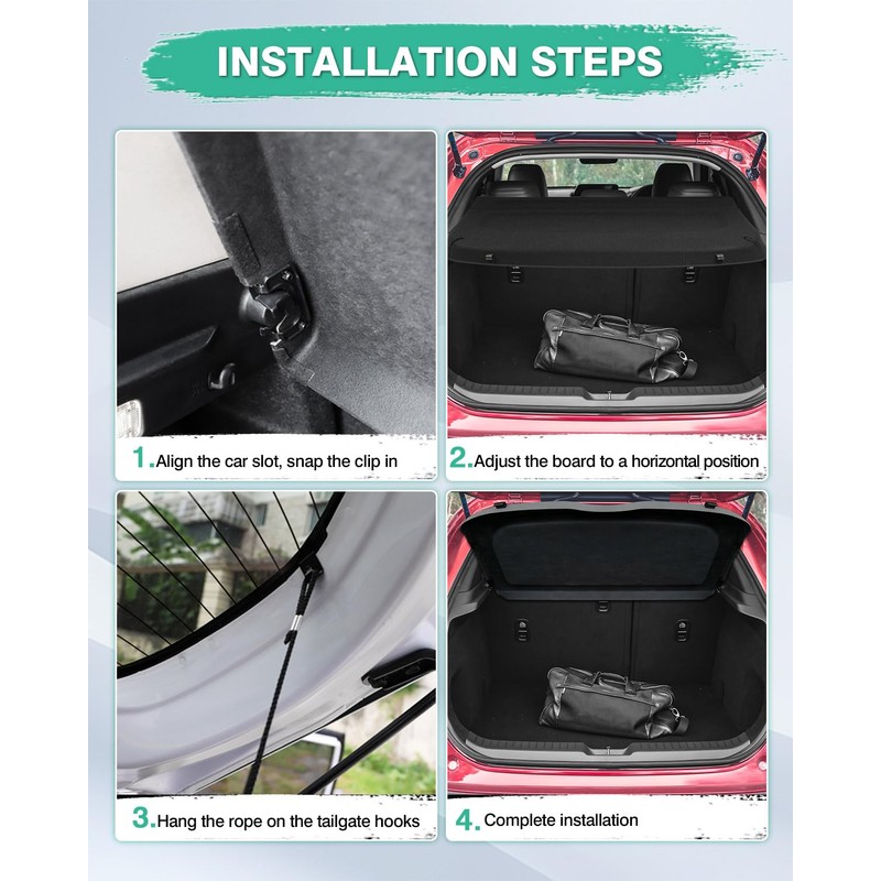Powerty Cargo Cover for 2020-2025 Mazda CX-30 CX30 Retractable Trunk