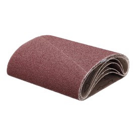 sourcing map 5pcs 8" x 19" Sanding Belts 36 Grits Aluminum Oxide Abrasive Belt Sander Paper Sanding Papers for Metal Wood Grinding Polishing, Reddish Brown
