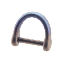 FEGVE Titanium D Ring U Shape Horseshoe Car Key Ring, multicoloured