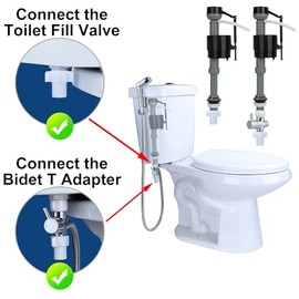 YUHX 7/8" Toilet Water Filter Screen Adapter (2 PCS) for 7/8 Toilet Tank Fill Valve and Bidet T Connector, 7/8 inch Male to 7/8 inch Female with Built-In Filter