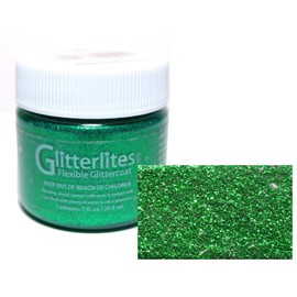 Angelus Glitterlites Flexible Glittercoat 29.6ml Bottle - Emerald