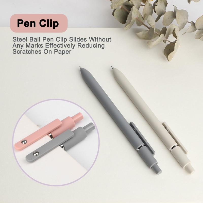 FIOVER 5pcs Gel Pens Quick Dry Ink Pens Fine Point