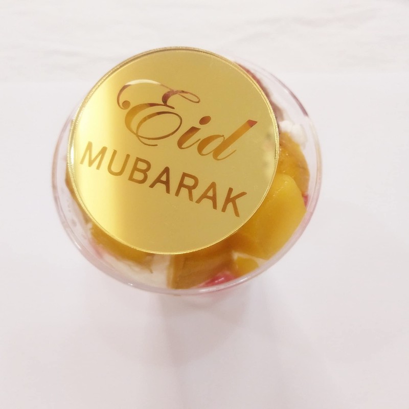 Eid Mubarak - Juego de 12 adornos de acrílico para