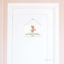 Mr. & Mrs. Panda DIN A6 decorative sign make-up artist with heart - gift, make-up artist, beauty salon, make-up artist, door sign, thank you, cosmetic studio