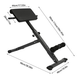 Roman Chair Back Extension Machine,Multi-Functional Foldable Hyperextension Roman Bench with 5-Stage Adjustment, Multipurpose Exercise Equipmentfor Home, Gym, Hotel,School,etc(330 Lbs)