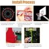 W WHEEL UP Basketball Hoop Lights Waterproof Remote Control Basketball
