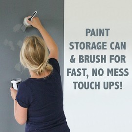 Paint Saint | Sealable Touch Up Container with Brush Attached to Lid | Ideal for Quick Touch Up’s & Airtight Storage | Perfect for Property Management & Home Improvement (1 Count)