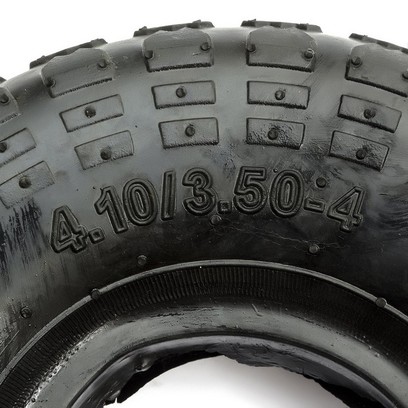 10" Tyre & Inner Tube 4.10/3.50-4 Knobbly Tread 4 Inch