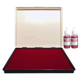 Uimprint Extra Large 7'' x 8'' Industrial Rubber Stamp Ink Pad, Red