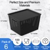 Innouse Plastic Organizing Baskets with Lids, Black Woven Storage Baskets,