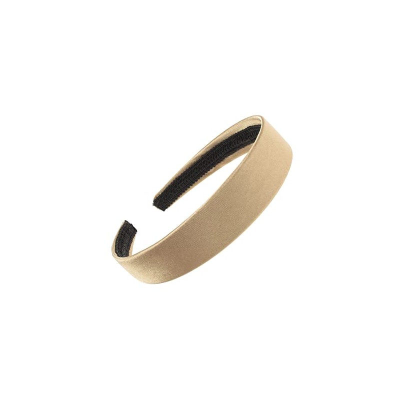 2.5cm (1") Gold Satin Covered Plastic Alice Band Hair Band