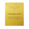 Caiyao Tiny Key Pendant Necklace Confidence is Key Encourage Inspiring