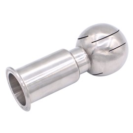 DERNORD Rotary Spray Ball Clamp Type CIP Tank Cleaning Ball 360° Spray Pattern, Stainless Steel 304 (2" Tri Clamp Connection)