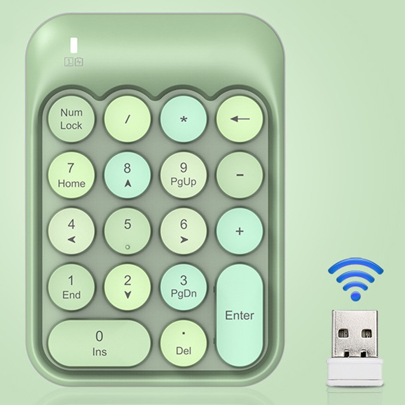 AJAZZ Wireless Numeric Keyboard Chocolate Keycap for Game Direction Switching