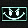 Bad Smile Smiling Face Tactical Morale Patch Embroidered Glow In