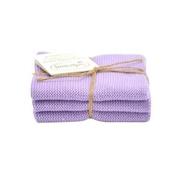 Solwang Cleaning Cloths 3 x Soft Purple Combi 606060 Wipes Cotton Wipes Stainless Steel