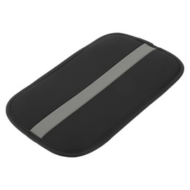 A ABSOPRO Car Armrest Cushion Pad Non-slip 12.20"x7.09" Seat Box Cover Protector Microfiber Leather Black,Gray Center Console Lid