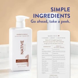 Native Jabón Limpiador Facial Hidratante Unisex Natural Vega Tipo De Piel Todo Tipo De Piel