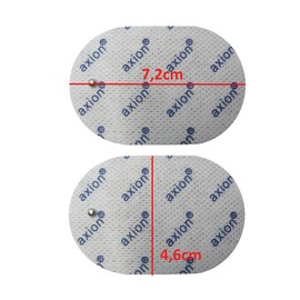 8 Oval Compatible electrodes PANASONIC - Pads for TENS EMS Devices - Size 70x50mm - axion Brand Quality
