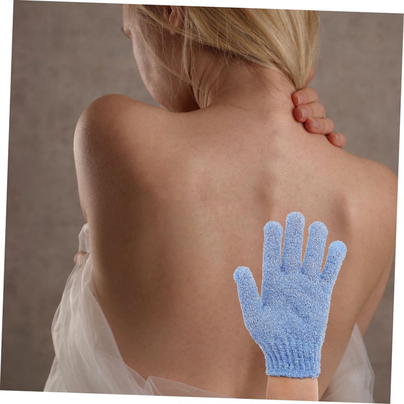 BIUDECO 6 Pairs Deep Exfoliating Nylon Bath Gloves Soft Comfortable