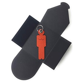 Felt Cutter Key Fob Made of Felt – Woman / Hers – Rust Brown as Key Fob / Luggage Tag and Special Gift with Eyelet and Key Ring – Made in Germany