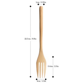 Forks,Wooden Forks, AOOSY 6 Pieces Japanese Wood Salad Dinner Fork for Adult