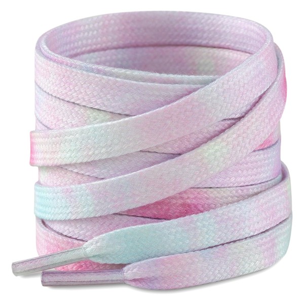 Stepace 2 Pairs Dyeing Shoelaces 8 mm Width Premium Replacement