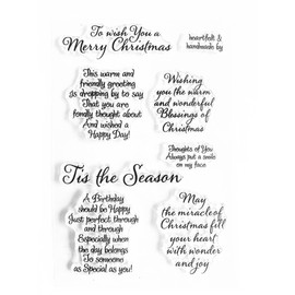 Arbuya Tis Season Merry Christmas Sentiments Sayings Phrase Rubber Clear Stamp/Seal Scrapbook/Photo Decorative Card Making Clear Stamp