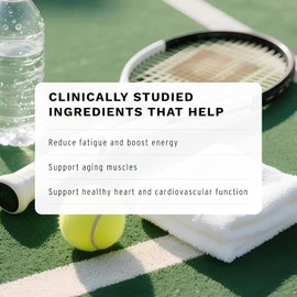 EVIDENT WELLNESS Ageless Energy Powder – CoQ10 Supplement w/Taurine, Vitamins B6 & B12 & ATP – Helps Improve Energy & Heart Function, Reduce Muscle Fatigue – 30 Stick Packs, Orange Pomegranate