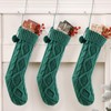 1 Pack witfox Green 18 Christmas Stockings - Large Cable