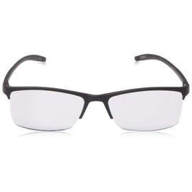 Foster Grant Men's Paolo Square Reading Glasses, Black/Transparent, 59 mm + 1.75