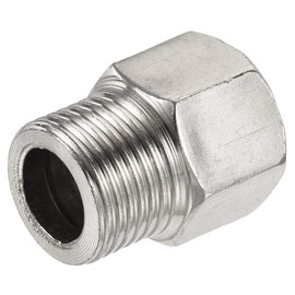 MECCANIXITY Stainless Steel Hex Reducer Pipe Fitting G3/4 Female to G1/2 Male Thread Connector Adapter
