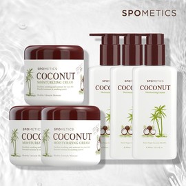 Spohmetics Organic Extra Burnjin Coconut Oil Moisturizing Lotion 300mlx3ea Cream 300mlx3ea / 스포메틱스 유기농 엑스트라버진 코코넛 오일 보습 로션300mlx3ea크림300mlx3ea