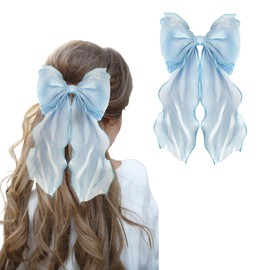 Hair Bow, Hair Bows for Women, Hair Bows, Princess Hair Clip Clips, Large Hair Bow Clips for Women and Girls (Blue)