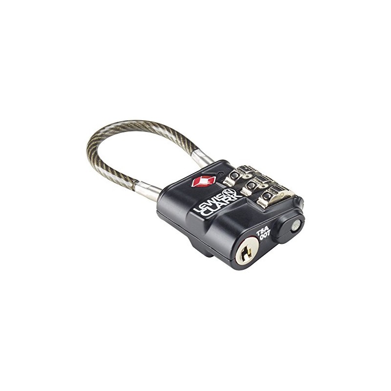 Lewis N. Clark Heavy Duty Lock, Black