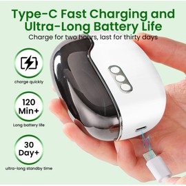 ESUOHYM Upgraded 3-in-1 Electric Nail Clipper with Collector & LED Light, Automatic Electric Fingernail Clippers for Women Man, Nail File Nail Trimmer for Baby Kids Adults Senior