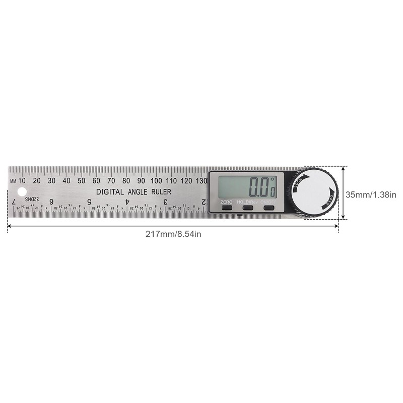 Smgda Digital Angle Finder, Stainless Steel 200mm/7 Inch Digital Angle