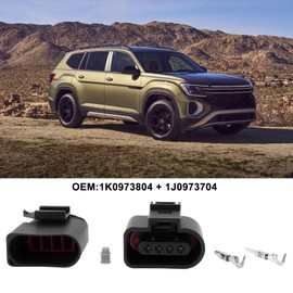 SG Store 2Sets 4Pin Sensor Plug Male Female Connector 1K0973804 1J0973704 Compatible with VW