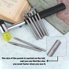 10 Pcs Leather Hole Punch Set, 0.5mm-3.5mm Leather Punch Tool,