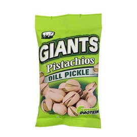 GIANTS Dill Pickle Pistachios - Healthy Snacks, In Shell Pistachios Individual Packs, High Protein Snack, Flavored Pistachio Nuts - 4.5 oz Bags (Pack of 8)