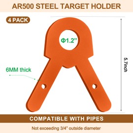 Jenaai 2 Sets Shooting Target Stand Kit Steel Target Hanger Target Holder DIY Gong Target Hanging Kit for 1 Inch Electric Metallic Tube Conduit (Orange)