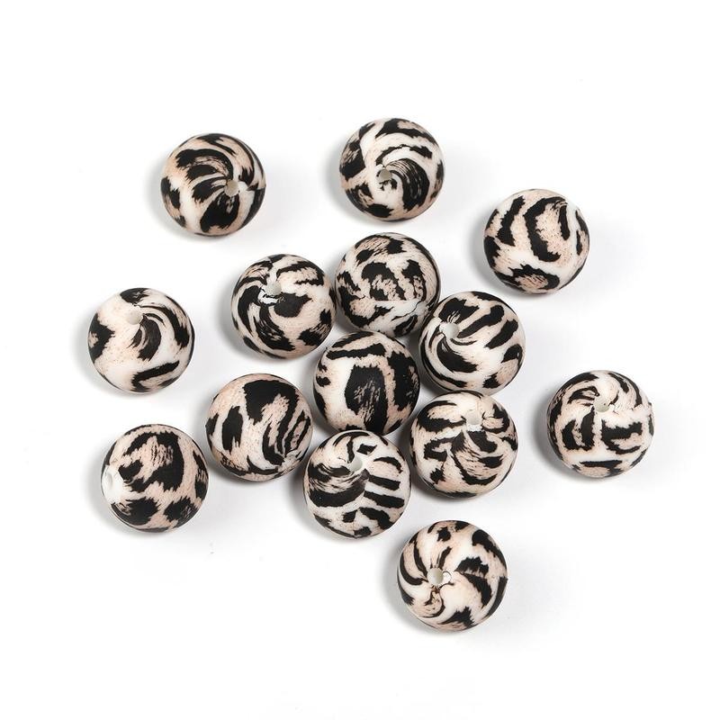 【B170】 Beads for DIY Projects: 15mm Round, Mixed Color, 30Qty