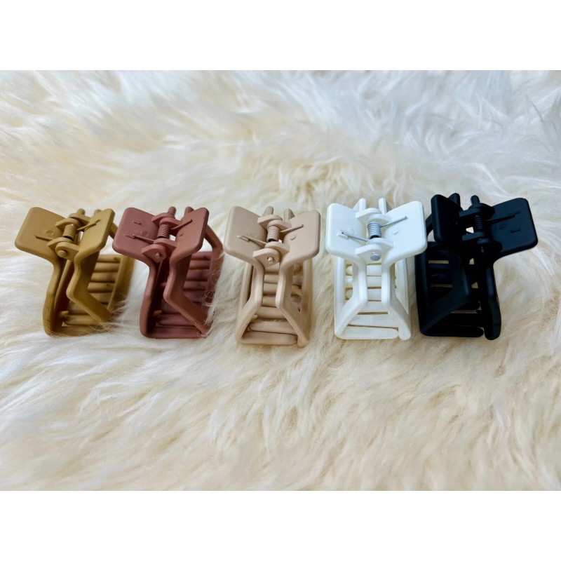 Unbranded 5pc Hair Claw Women Thick Thin Hair Square Matte