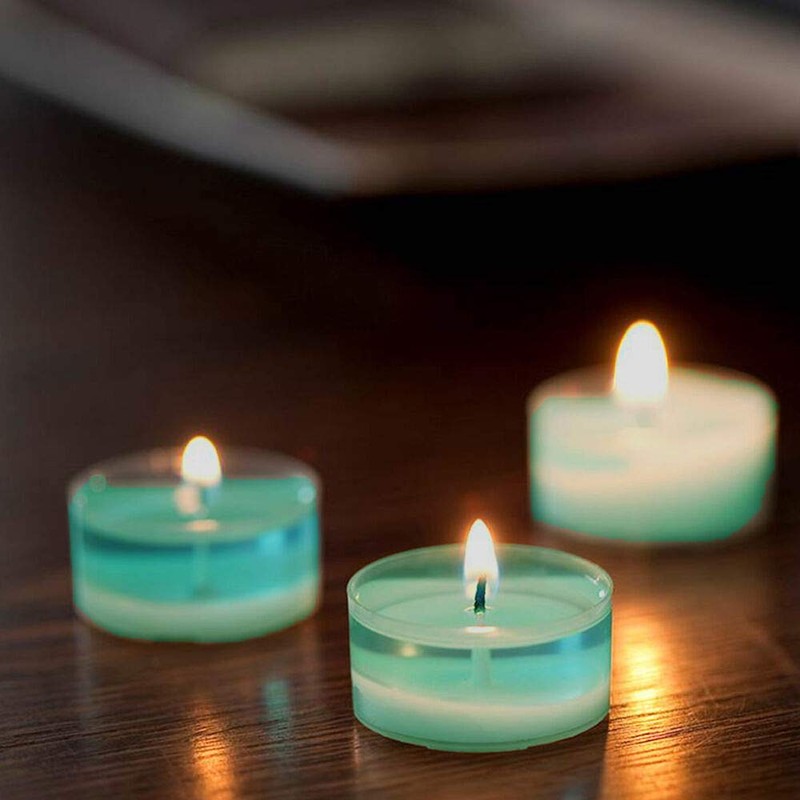 Spaas 30 Scented Clearlights, Tealights in Transparent Clear Cup, ±