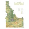 Idaho State Parks & Federal Lands Map 18x24 Poster (Sage