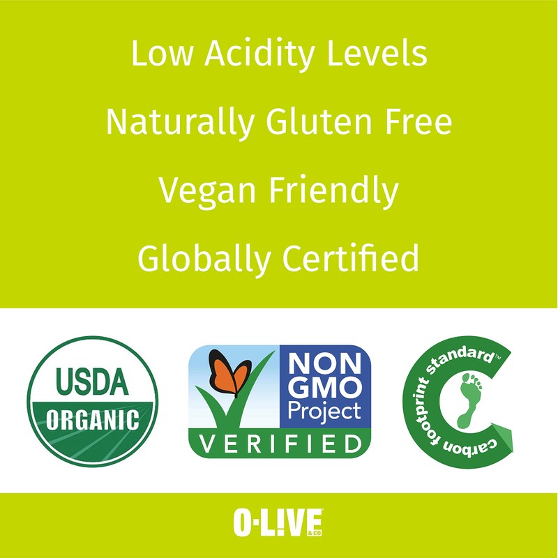 O-Live&Co. Premium USDA Organic Extra Virgin Olive Oil - First