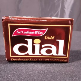 Dial NOS Sealed Vintage Foil Wrapper Dial Deodorant Bar Soap 3.5oz 1980s Prop Decor