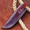 SOGO KNIVES Leather Knife Sheath For Belt, Slanted Sheath, Tooled