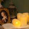 H-BLOSSOM Flickering Flameless Candles Battery Operated Real Wax Pillar Candles