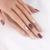 MZCMSL Press On Nails Medium Square | Handmade Wine Red